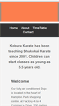 Mobile Screenshot of koburakarate.com